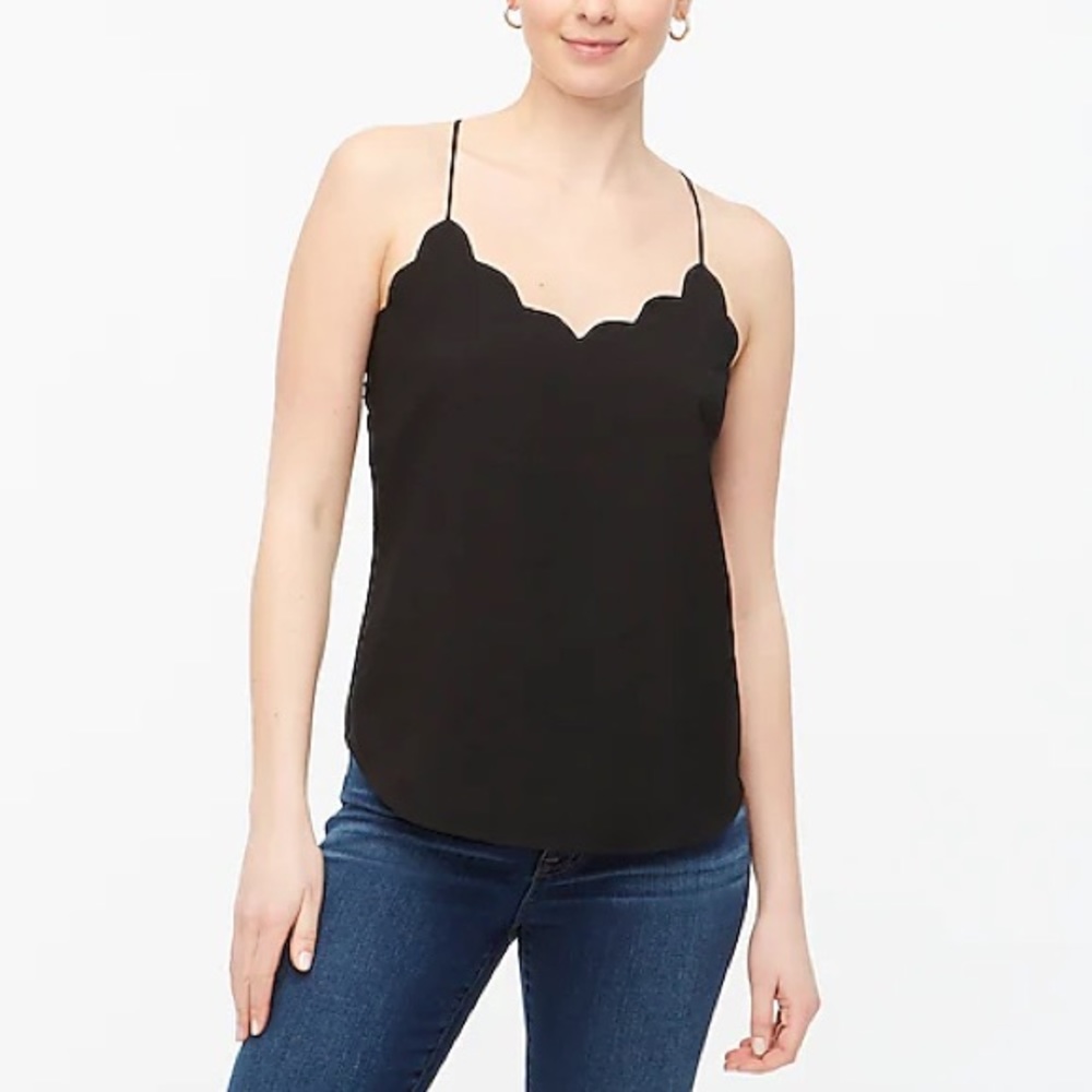 J Crew Scallop Neckline Top